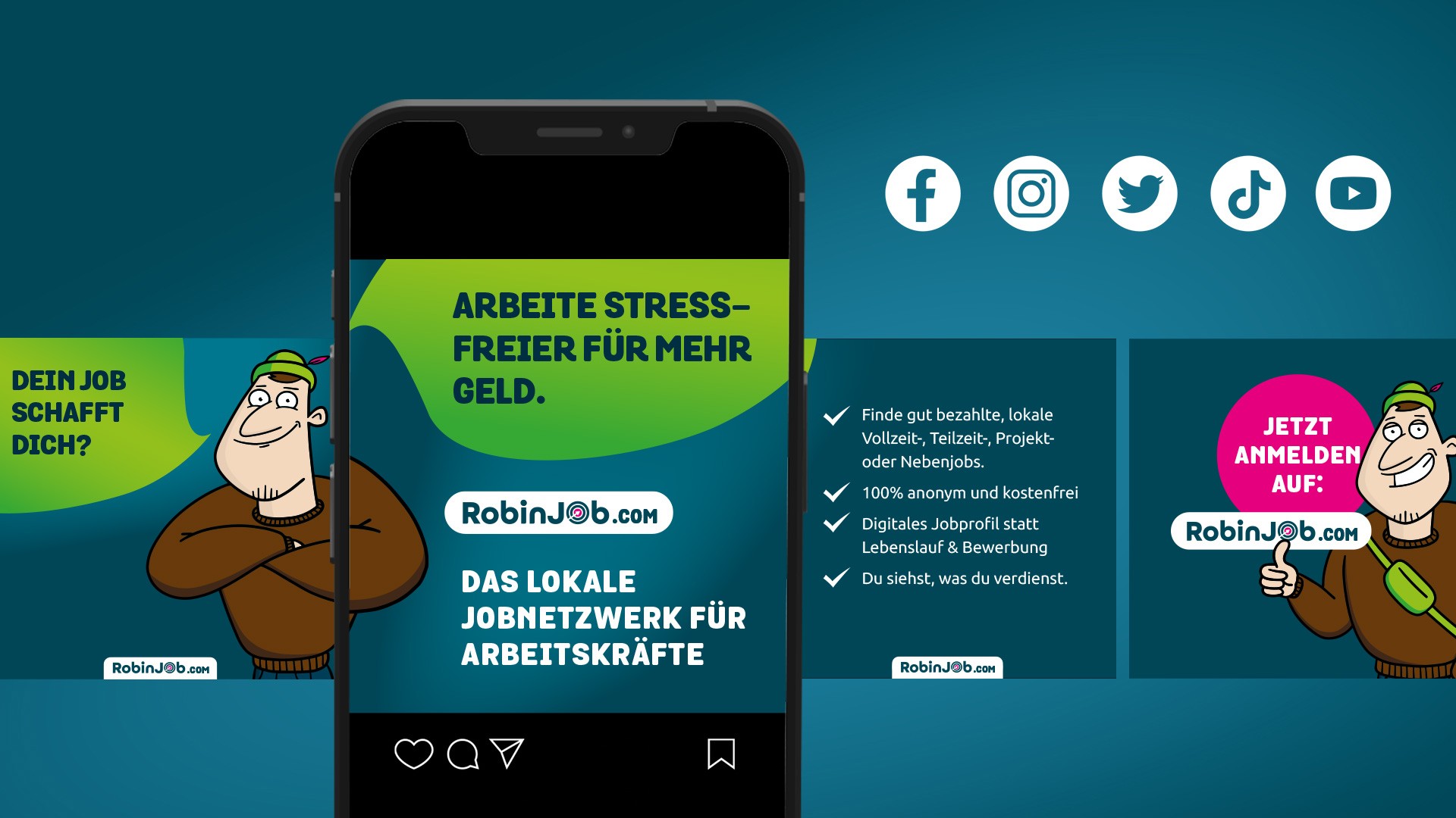 Website Case Robin Job Online Werbmittel